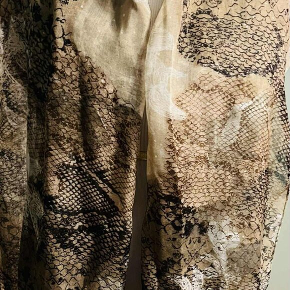 NWT Handmade Artistic Scarf by Sana – Abstract Neutral Design - Picture 10 of 16